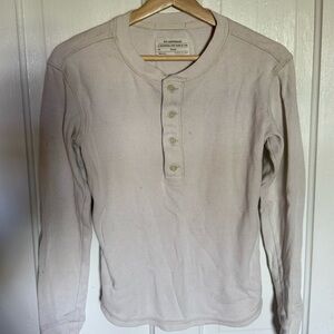 REI Cream Long Sleeve Tee Soft Cotton Blend